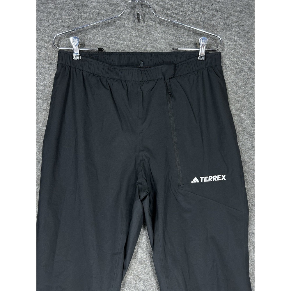 Adidas Terrex Rain Rdy Pants Mens Small Black Track Soccer Wind Mesh Lined - Picture 2 of 13